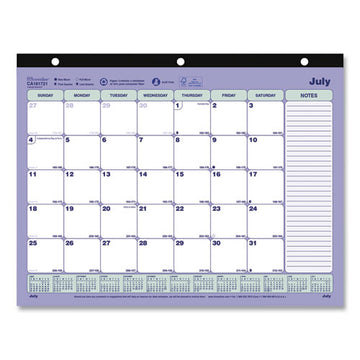 Brownline® Academic 13-month Desk Pad Calendar, 11 X 8.5, Black Binding, 13-month (july To July): 2021  To 2022 freeshipping - TVN Wholesale